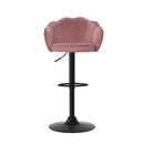 Artiss 4x Bar Stools Gas Lift Velvet Pink - RnR Galore