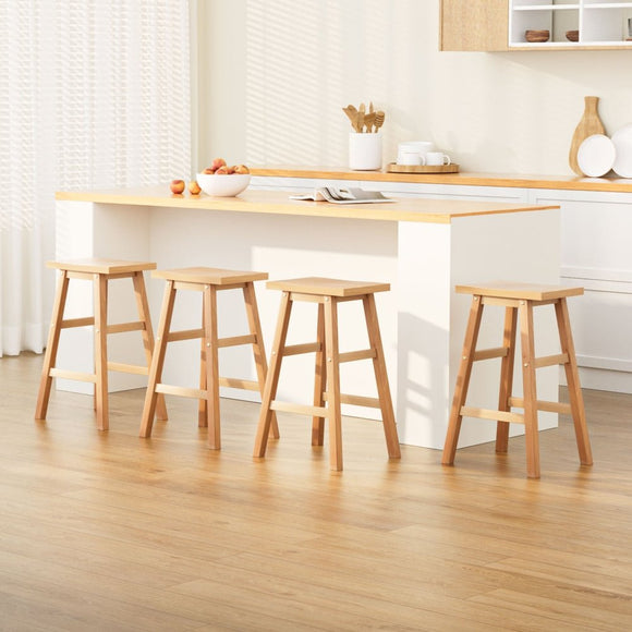 Artiss 4x Bar Stools Kitchen Chairs Wooden Nature - RnR Galore