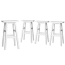 Artiss 4x Bar Stools Kitchen Chairs Wooden White - RnR Galore