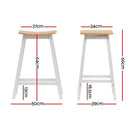 Artiss 4x Bar Stools Wooden Chairs Oak - RnR Galore