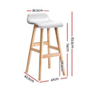 Artiss 4x Bar Stools Wooden Stool White - RnR Galore
