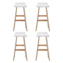 Artiss 4x Bar Stools Wooden Stool White - RnR Galore