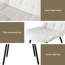 Artiss 4x Dining Chairs Velvet Tufted Kitchen Lounge Cafe Accent Chair Beige - RnR Galore