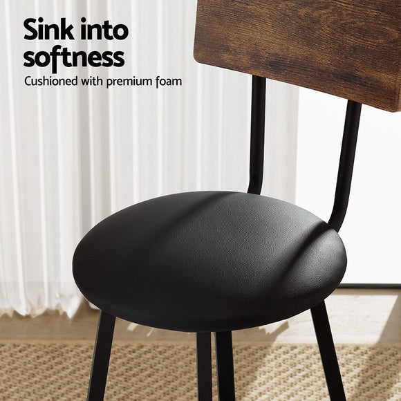 Artiss 4X Industrial Bar Stools Upholstered Counter Chairs Steel Frame Anti - Scratch - RnR Galore