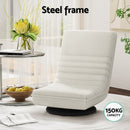 Artiss 4XFloor Chair Lounge Sofa Swivel Foldable Linen White - RnR Galore