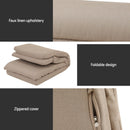 Artiss 4XFloor Chair Sofa Linen Beige - RnR Galore