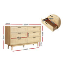 Artiss 6 Chest of Drawers - BRIONY Oak - RnR Galore