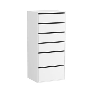 Artiss 6 Chest of Drawers Dresser Tallboy White - RnR Galore