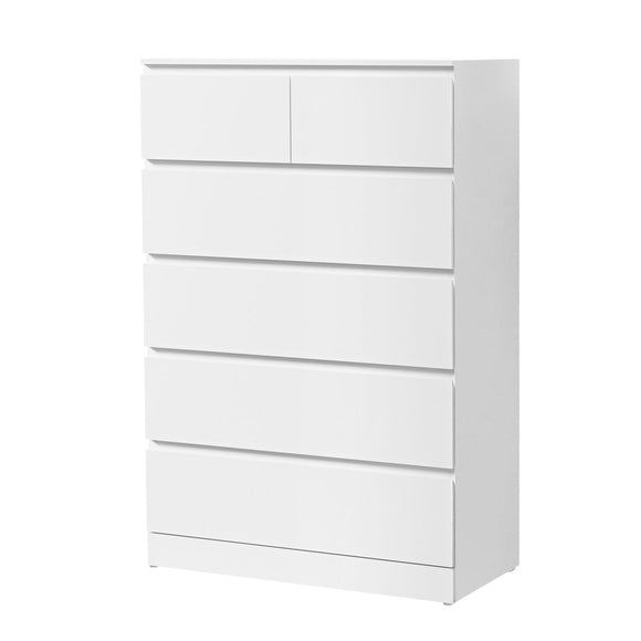 Artiss 6 Chest of Drawers - PEPE White - RnR Galore