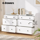 Artiss 6 Chest of Drawers - PETE White - RnR Galore
