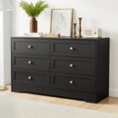 Artiss 6 Chest of Drawers Tallboy Cabinet - LEIF Black - RnR Galore