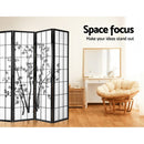 Artiss 8 Panel Room Divider Screen 348x179cm Bamboo Black White - RnR Galore