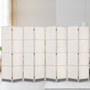 Artiss 8 Panel Room Divider Screen Privacy Timber Foldable Dividers Stand White - RnR Galore