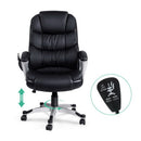 Artiss 8 Point Massage Office Chair Heated Seat PU Black - RnR Galore
