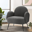 Artiss Armchair Boucle Charcoal Hanes - RnR Galore