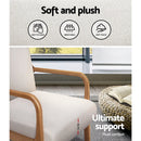 Artiss Armchair Fabric Beige Olive - RnR Galore