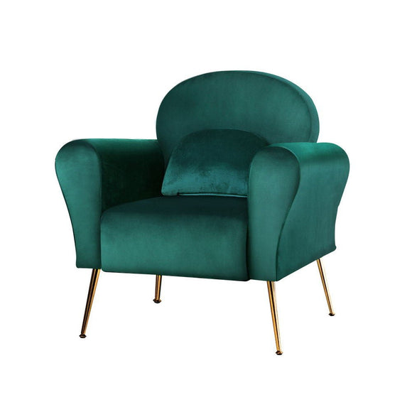 Artiss Armchair Green Velvet Caroline - RnR Galore