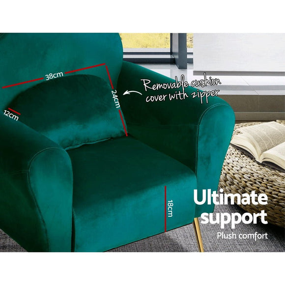 Artiss Armchair Green Velvet Caroline - RnR Galore