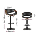 Artiss Bar Stools Gas Lift Leather w/Armrest - RnR Galore