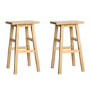 Artiss Bar Stools Kitchen Counter Stools Wooden Chairs Natural x2 - RnR Galore