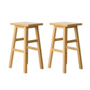 Artiss Bar Stools Kitchen Counter Stools Wooden Chairs Natural x2 - RnR Galore