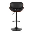 Artiss Bar Stools Kitchen Leather Barstools Swivel Gas Lift Vintage Chairs Black - RnR Galore