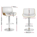 Artiss Bar Stools Swivel Leather Chairs Wooden - RnR Galore