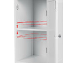 Artiss Bathroom Cabinet Storage 161cm White Rattan Tallboy Toilet Cupboard - RnR Galore