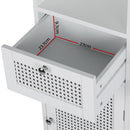 Artiss Bathroom Cabinet Storage 161cm White Rattan Tallboy Toilet Cupboard - RnR Galore