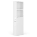 Artiss Bathroom Cabinet Storage Slim Organiser Drawer Toilet Corner 135cm White - RnR Galore