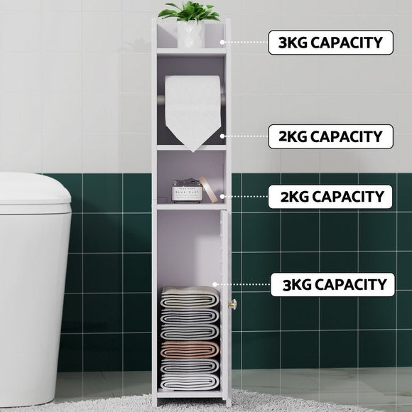 Artiss Bathroom Cabinet Toilet Roll Holder Tissue Organizer 3 Tier Floor Cabinet - RnR Galore