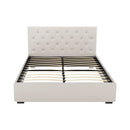 Artiss Bed Frame Double Size Gas Lift Beige VILA - RnR Galore