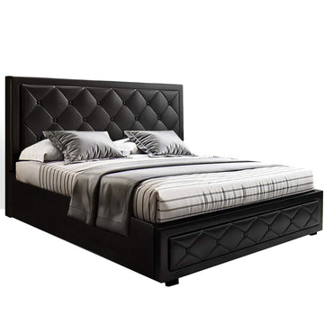 Artiss Bed Frame Double Size Gas Lift Black TIYO - RnR Galore