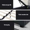 Artiss Bed Frame Double Size Gas Lift Charcoal VILA - RnR Galore