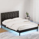 Artiss Bed Frame Double Size LED Black RAVI - RnR Galore