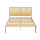 Artiss Bed Frame Double Size Rattan Wooden RITA - RnR Galore