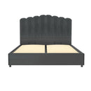 Artiss Bed Frame Double Size Velvet Grey FION - RnR Galore