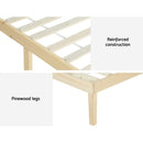 Artiss Bed Frame Double Size Wooden Base Mattress Platform Timber Pine BRUNO - RnR Galore