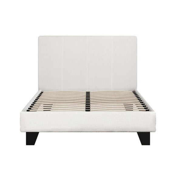 Artiss Bed Frame King Single Size Boucle Fabric Mattress Base Platform Wooden - RnR Galore