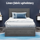 Artiss Bed Frame King Single Size Gas Lift Mattress Base with Storage Fabric - RnR Galore