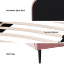 Artiss Bed Frame King Single Size Velvet Pink OLAN - RnR Galore