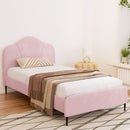 Artiss Bed Frame King Single Size Velvet Pink OLAN - RnR Galore