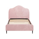 Artiss Bed Frame King Single Size Velvet Pink OLAN - RnR Galore