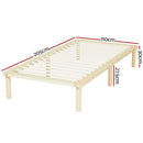 Artiss Bed Frame King Single Size Wooden Base Mattress Platform Timber Pine AMBA - RnR Galore