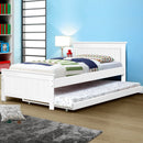 Artiss Bed Frame King Single Size Wooden Trundle Daybed White ELVIS - RnR Galore