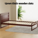 Artiss Bed Frame King Single Size Wooden Walnut WITTON - RnR Galore