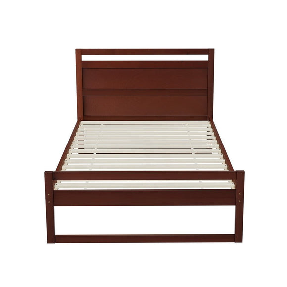 Artiss Bed Frame King Single Size Wooden Walnut WITTON - RnR Galore