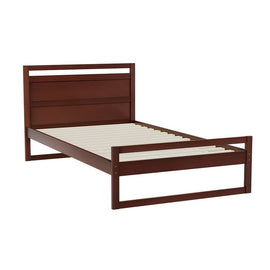 Artiss Bed Frame King Single Size Wooden Walnut WITTON - RnR Galore