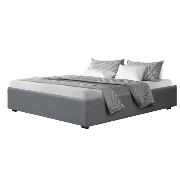 Artiss Bed Frame King Size Gas Lift Base Grey TOKI - RnR Galore
