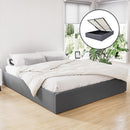 Artiss Bed Frame King Size Gas Lift Base Grey TOKI - RnR Galore